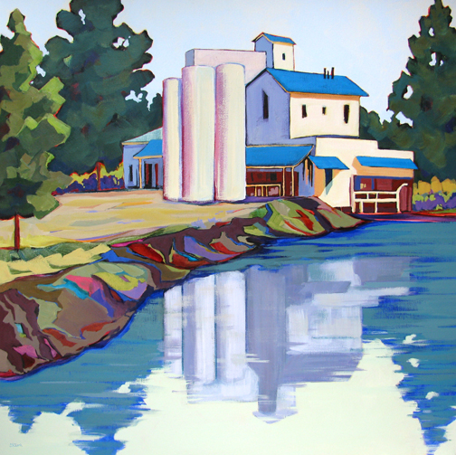 Mill Pond - painting by Carolee Clark