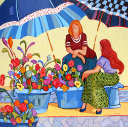 "Sales are Bright" painting by Carolee Clark