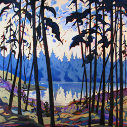 "Dark Trees" painting by Carolee Clark