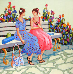 "Confidences" painting by Carolee Clark