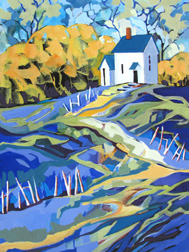 "Seclusion" landscape painting by Carolee Clark