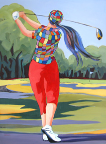 "In Full Swing" painting by Carolee Clark