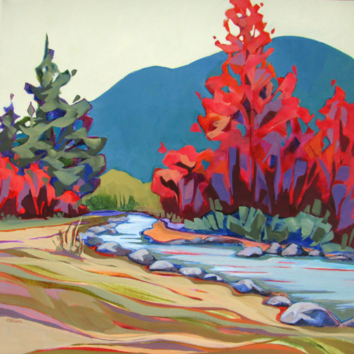 Chilcoot Creek - painting by Carolee Clark