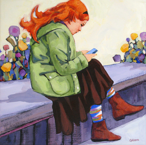 Concentration - painting by Carolee Clark