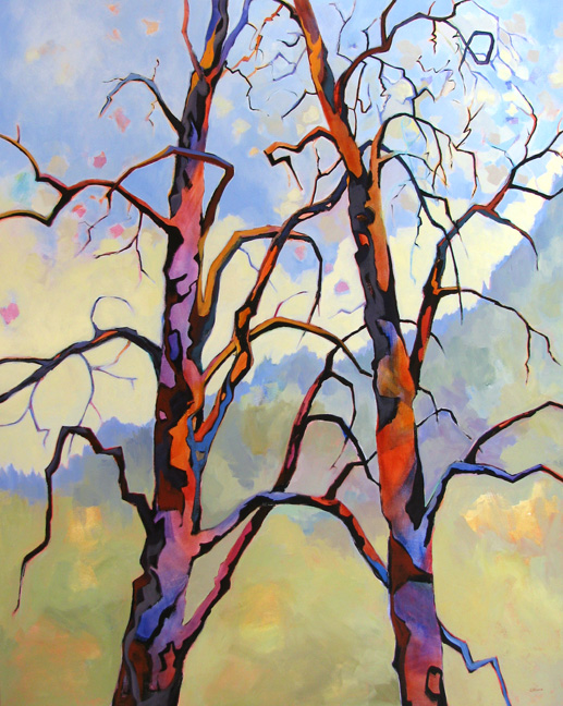 Companionship, tree painting by Carolee Clark