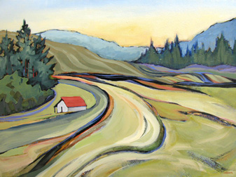 "Ryans Lane" painting by Carolee Clark
