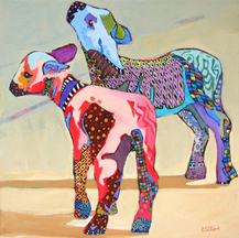 "Wool Futures" painting by Carolee Clark