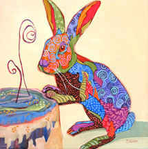 Curiouser and Curiouser - painting by Carolee Clark