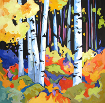 "Growing Closel" painting by Carolee Clark