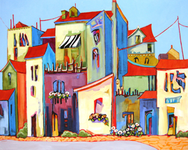 "Mulberry Place" painting by Carolee Clark